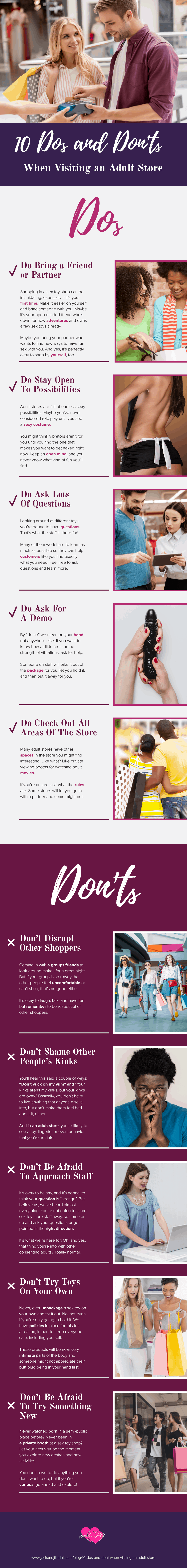 Infographic for 10 Dos and Don’t When Visiting an Adult Store