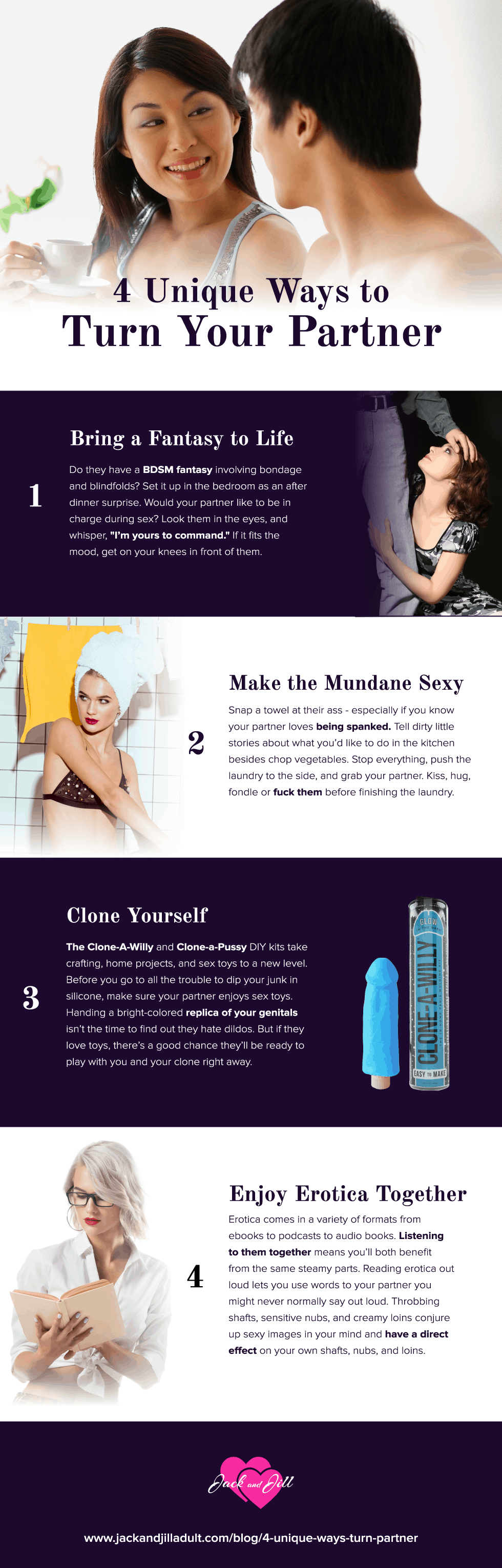 Infographic for 4 Unique Ways to Turn Your Partner On