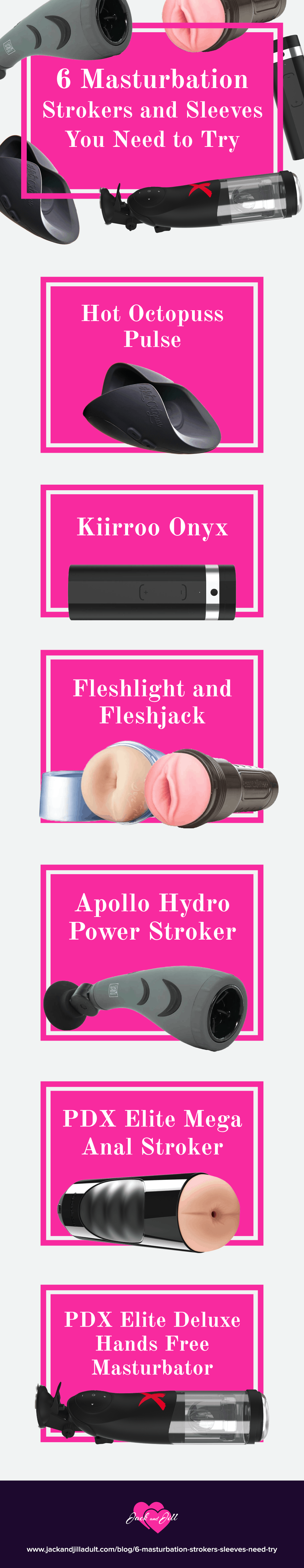 Infographic for 6 Masturbation Strokers and Sleeves You Need to Try