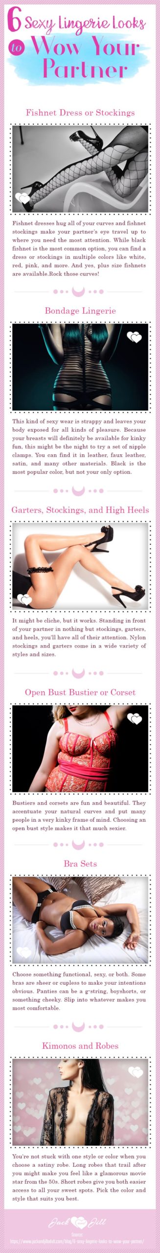 Infographic for 6 Sexy Lingerie Looks to Wow Your Partner