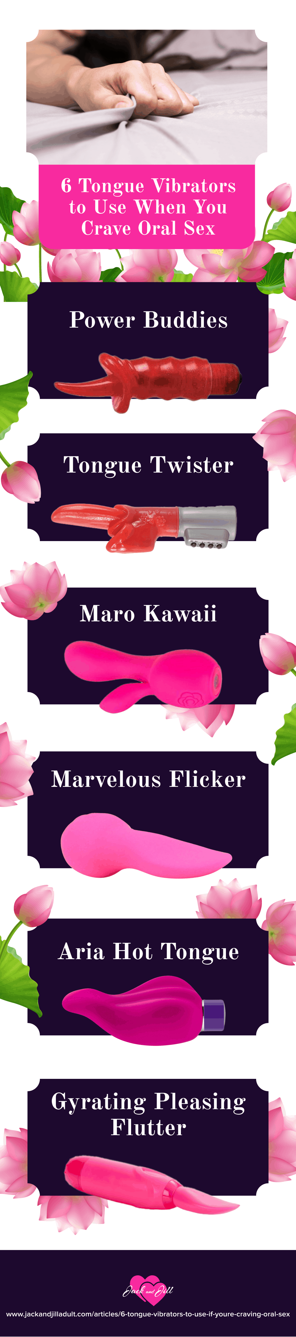Infographic for 6 Tongue Vibrators to Use if You’re Craving Oral Sex