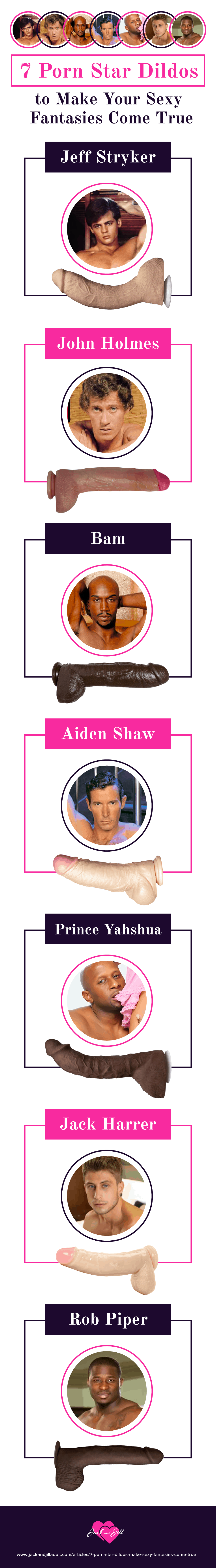 Infographic for 7 Porn Star Dildos to Make Your Sexy Fantasies Come True