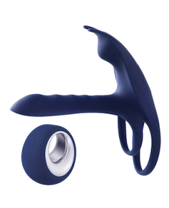 Black Fox Vibrating Girth Enhancer Penis Sleeve Side View