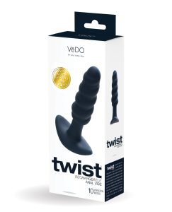 twist butt plug black