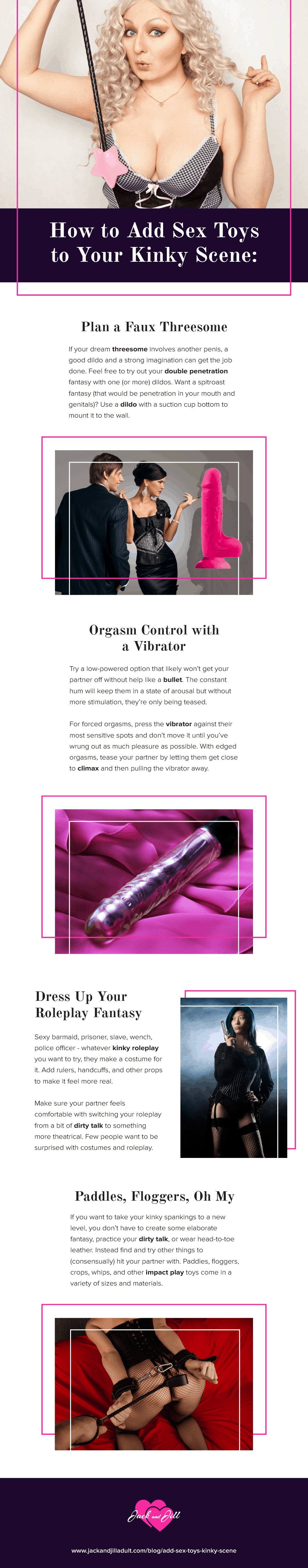 Infographic for How to Add Sex Toys to Your Kinky Scene