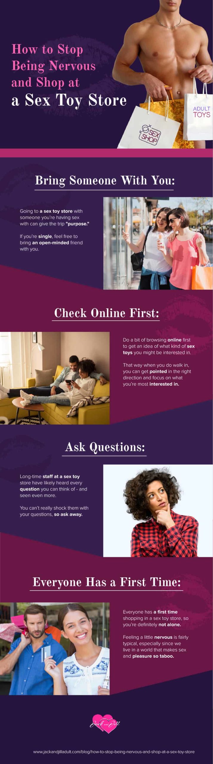 Infographic for How to Stop Being Nervous and Shop at a Sex Toy Store
