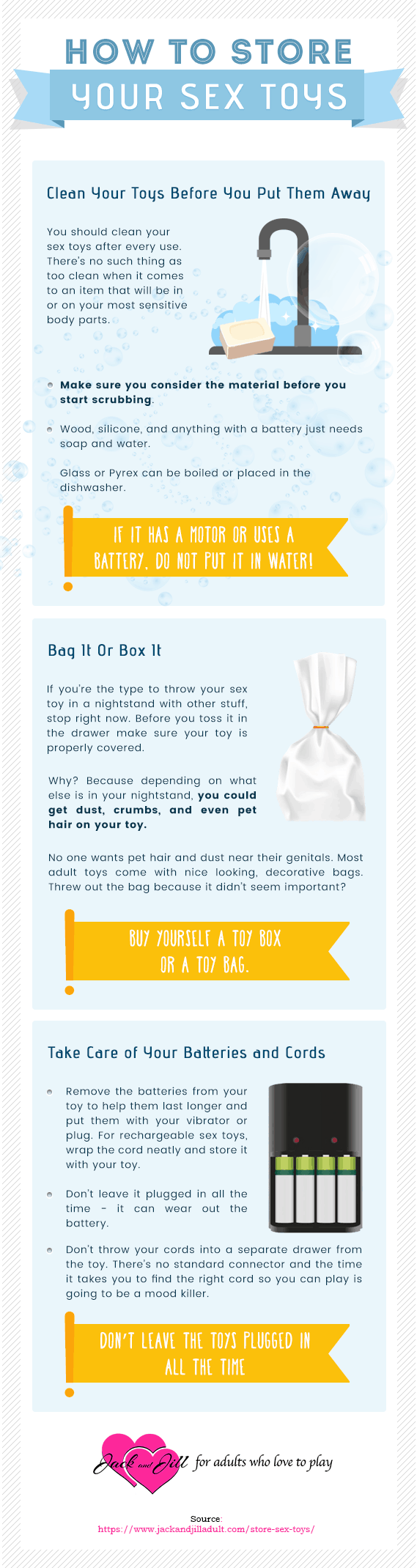 Infographic for How to Store Your Sex Toys