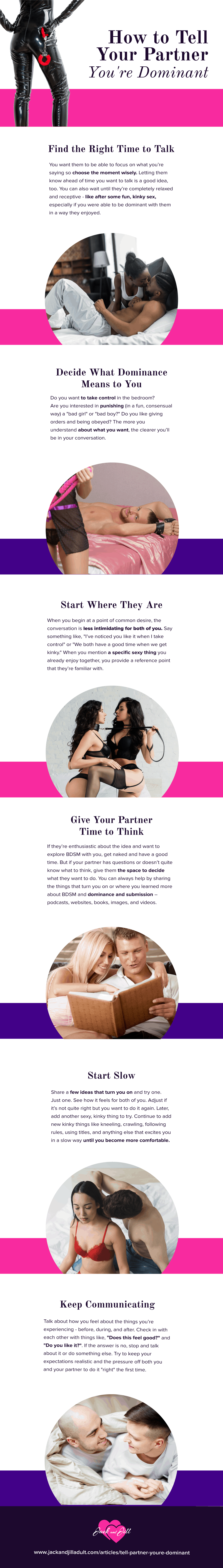 Infographic for How to Tell Your Partner You’re a Dominant