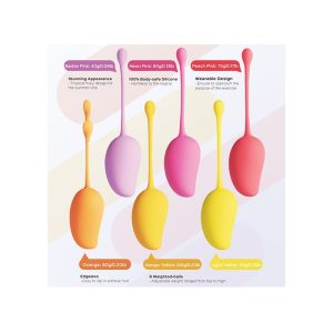 Mango Tropical 6 Weighted Kegel Ball Exercise Set Infographic 1