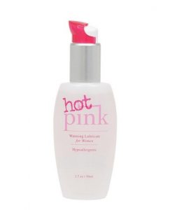 Hot pink lube 1.7 oz pump bottle