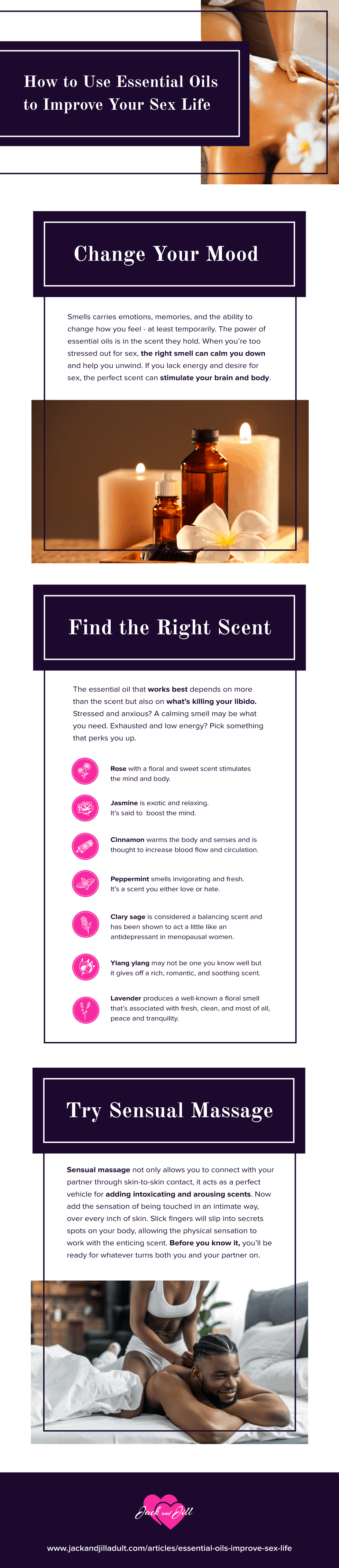 Infographic for Using Essential Oils To Improve Your Sex Life