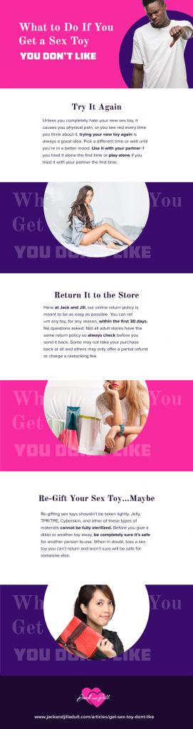 Infographic for What to Do If You Get a Sex Toy You Don’t Like