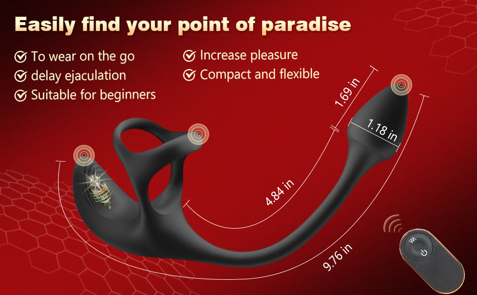 Easily find your point of paradise To wear on the go Increase pleasure delay ejaculation Compact and flexible Suitable for beginners